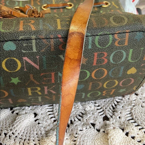 Vintage Dooney & Bourke Colorful Logo Satchel - Picture 4 of 4